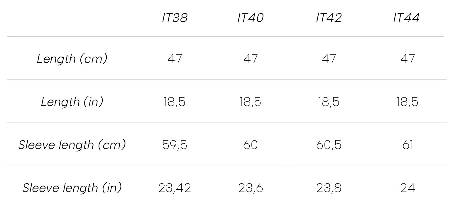 Measurements Cropped Spiral Blazer