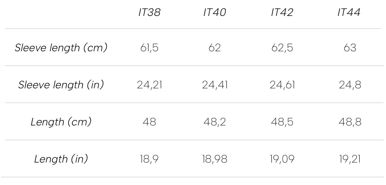 Measurements Cropped blazer