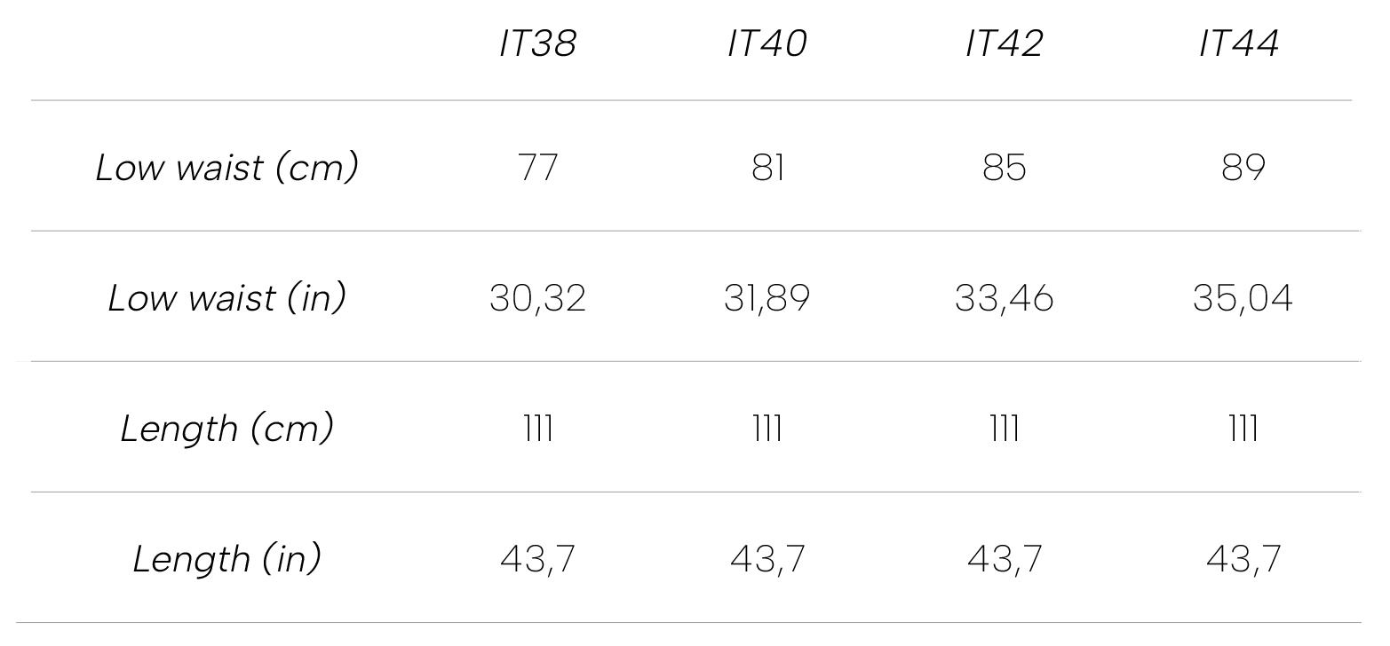 Measurements Midnight Tailored Trousers