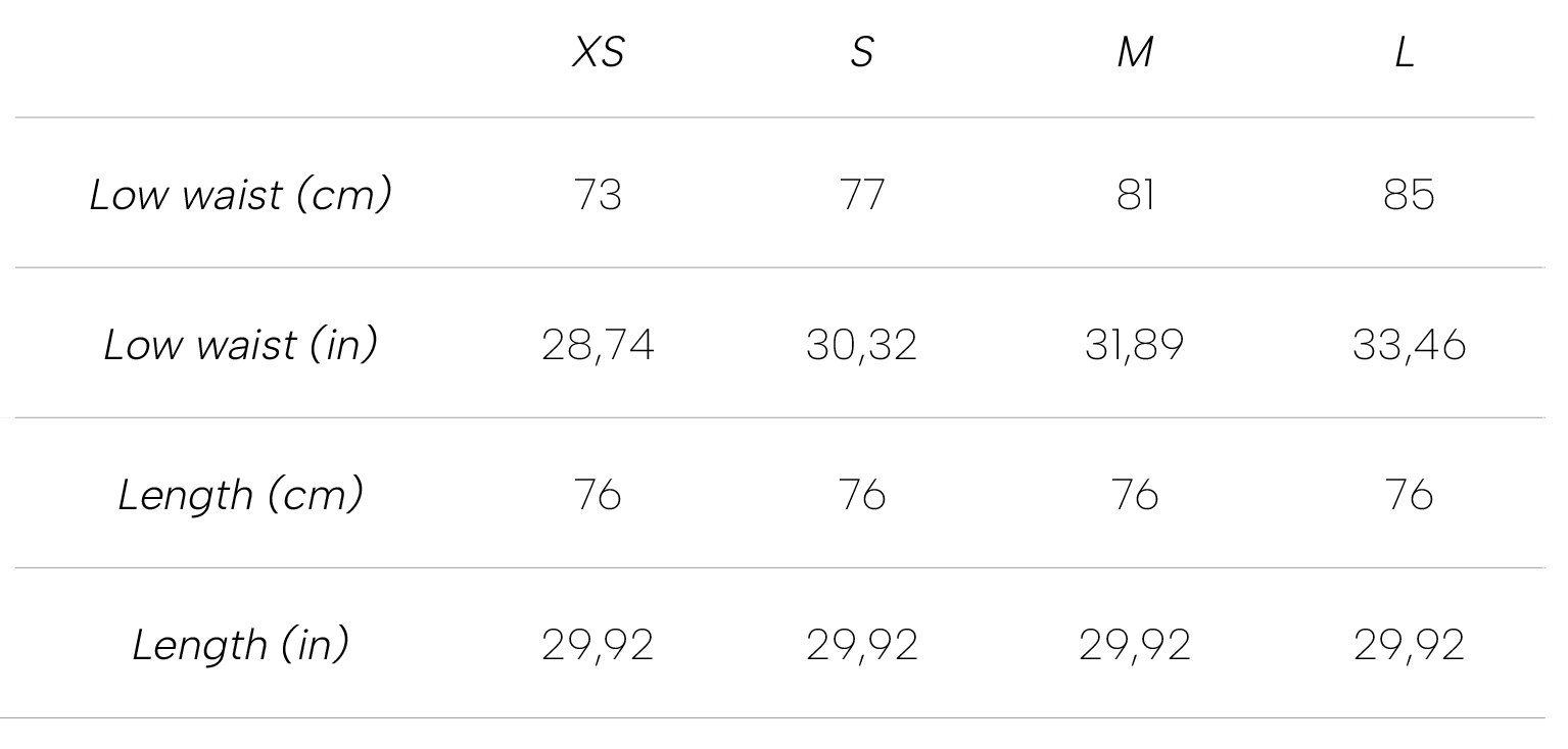 Measurements Piercing Skirt