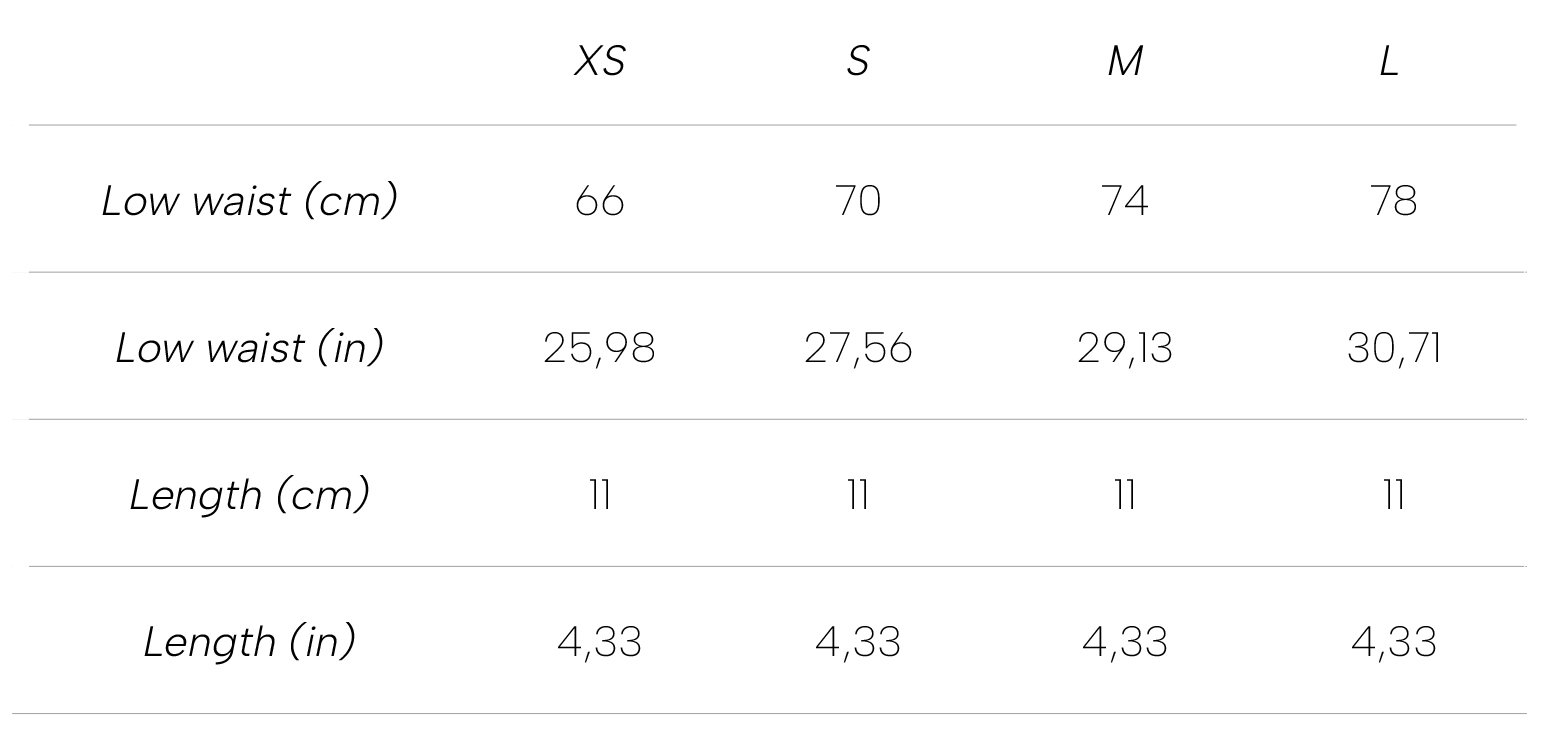 Measurements Seamless Shorts