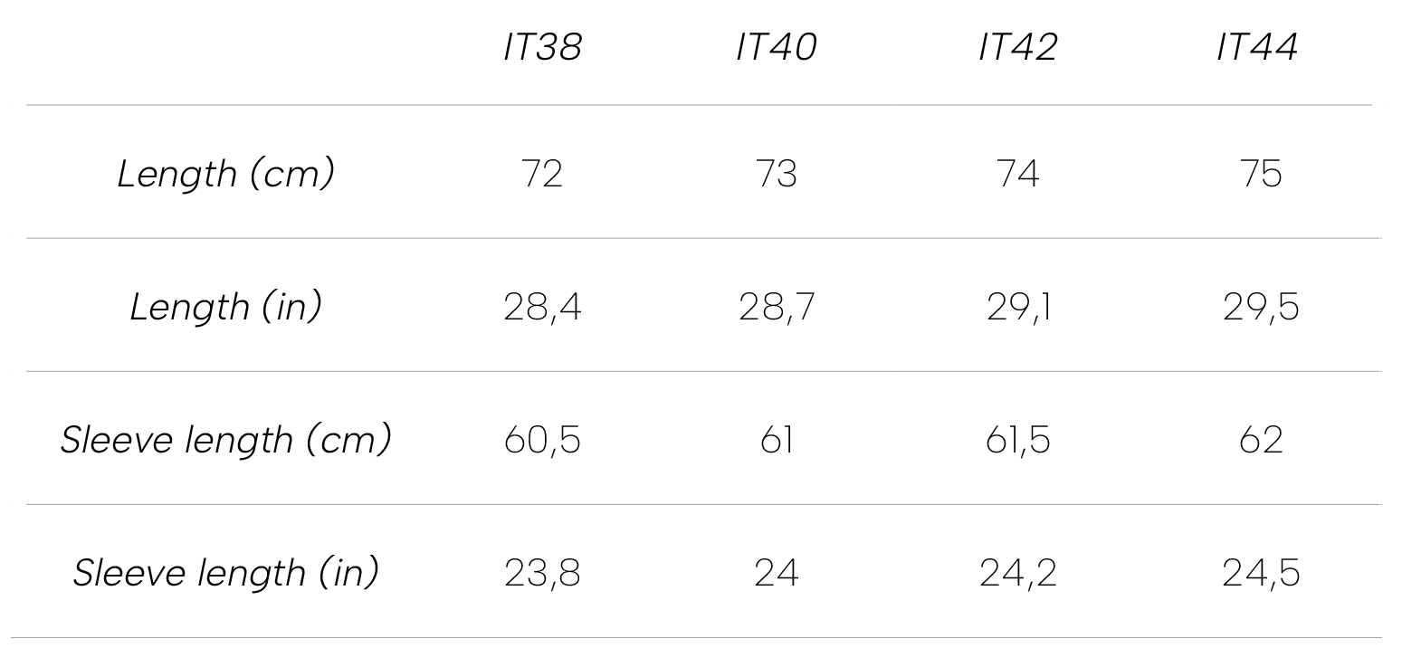 Measurements Spiral Blazer