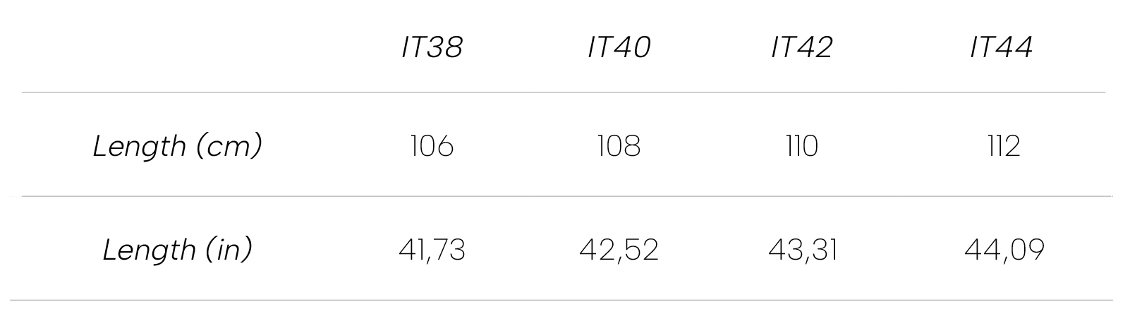 Measurements Yasmin Dress